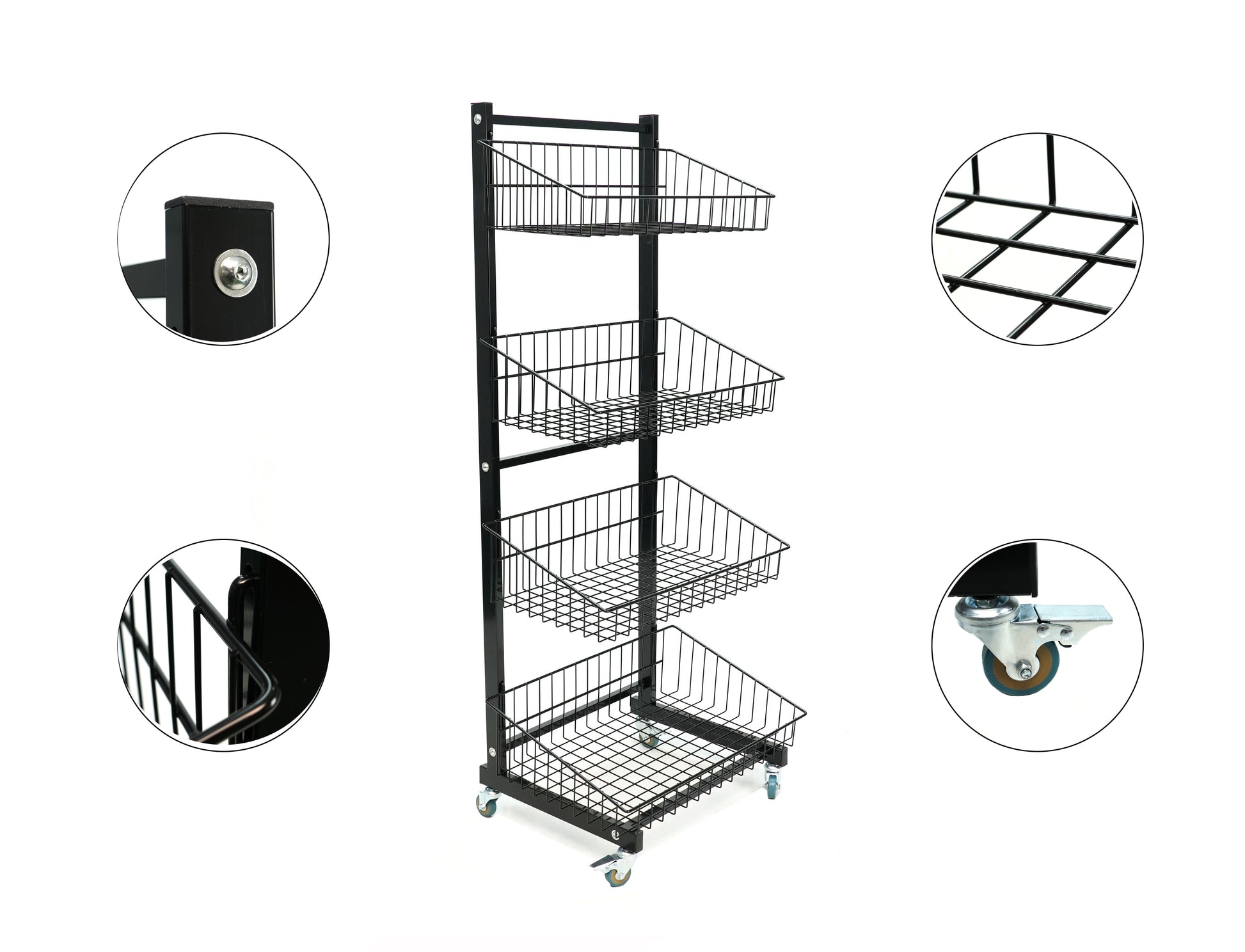 Customized Metal Basket Display Shelf for Daily Necessities Factory Business Nature