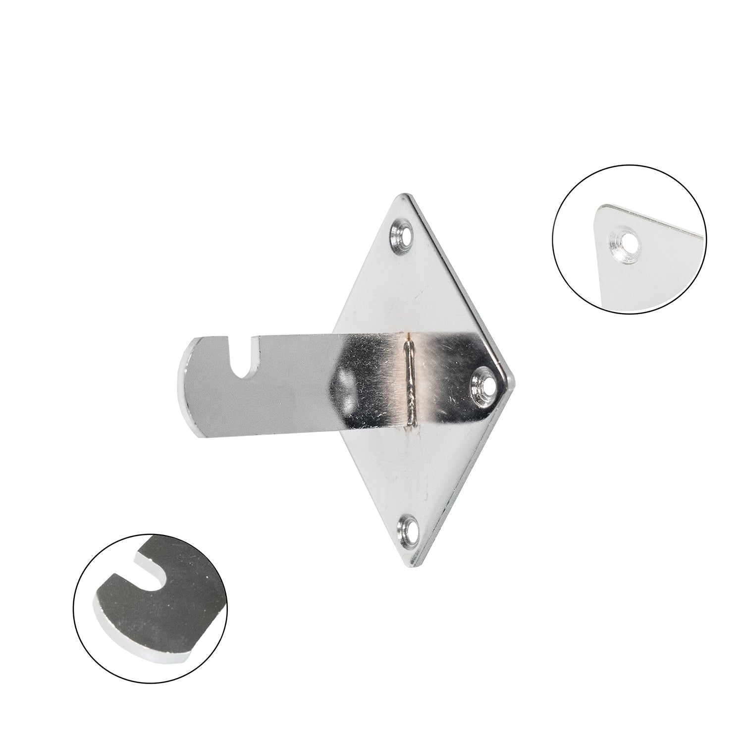 Diamond-shaped Upper Wall Hook Bracket Black Metal Powder Coated Grille Wall Mounting Fixed Grille Wall Mounting Bracket