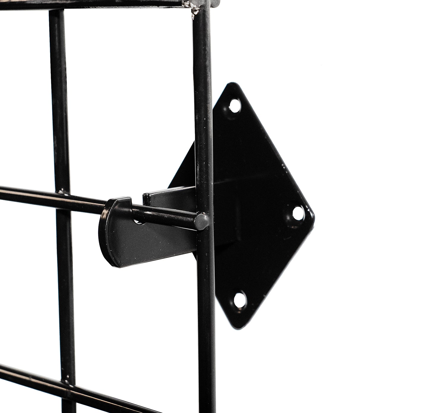 Diamond-shaped Upper Wall Hook Bracket Black Metal Powder Coated Grille Wall Mounting Fixed Grille Wall Mounting Bracket