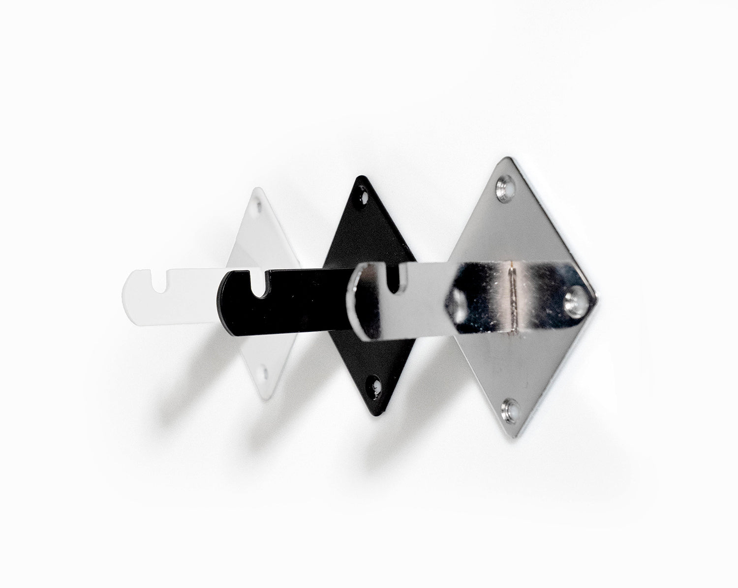 Diamond-shaped Upper Wall Hook Bracket Black Metal Powder Coated Grille Wall Mounting Fixed Grille Wall Mounting Bracket
