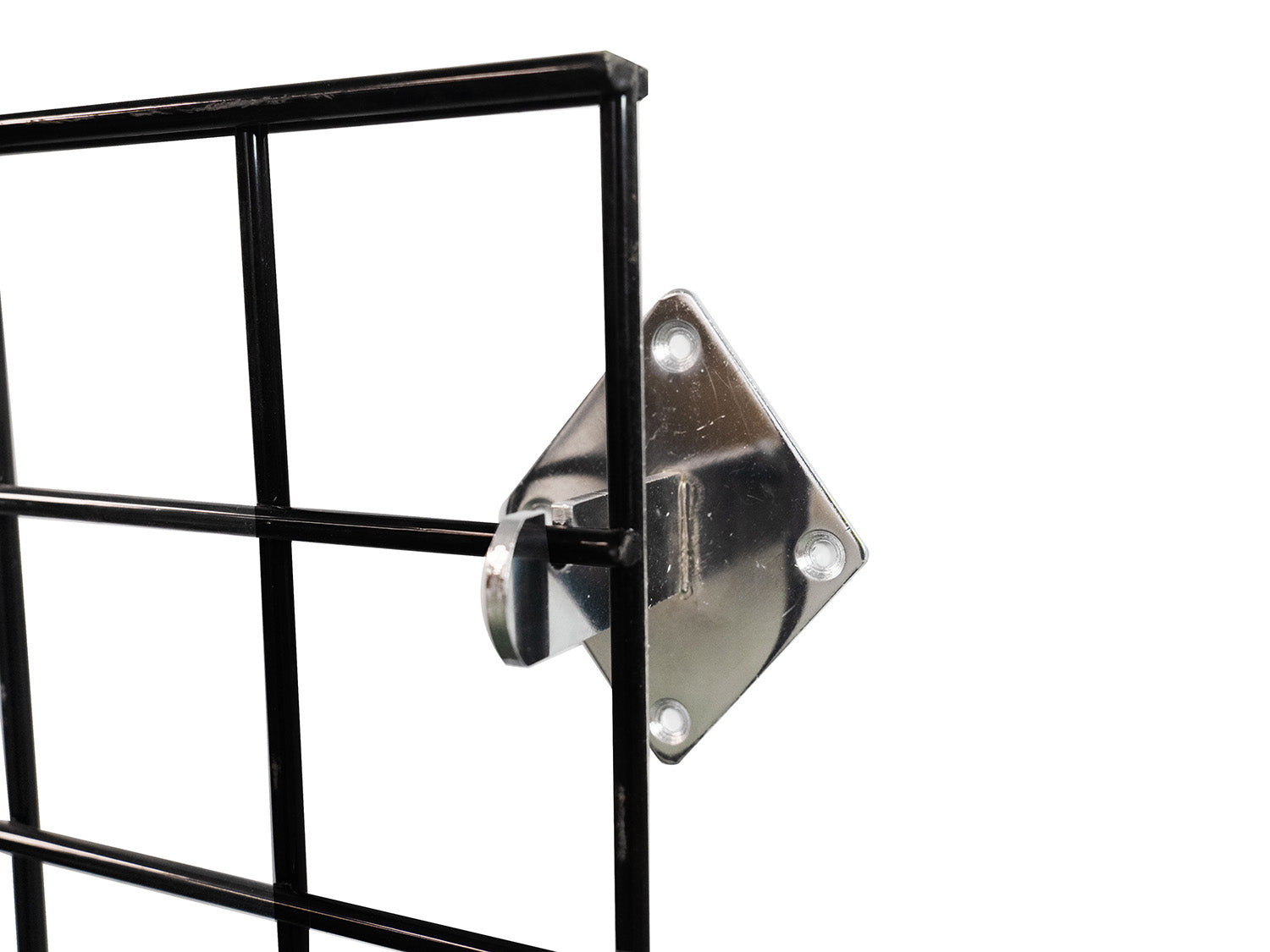 Diamond-shaped Upper Wall Hook Bracket Black Metal Powder Coated Grille Wall Mounting Fixed Grille Wall Mounting Bracket