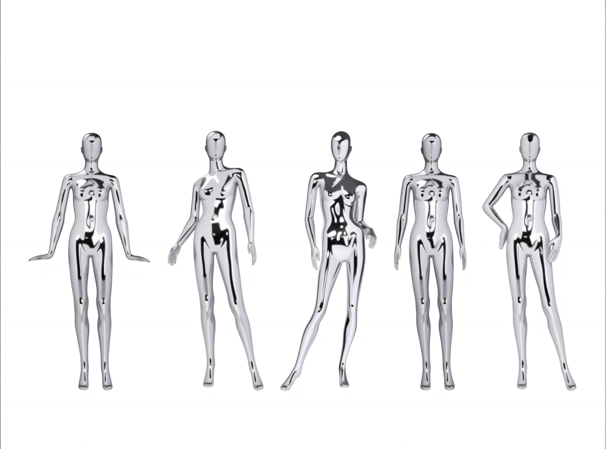 Gold Plated Male Mannequins Display Glass Fiber Clothes Showcase for Warehousing & Supermarket Supplies