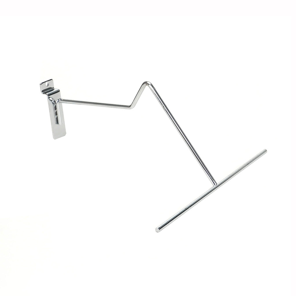 Supermarket Multifunctional Metal Hat Rack Western Cowboy Hat Display Chrome Hanger Organizer for Slatwall Warehousing Supply