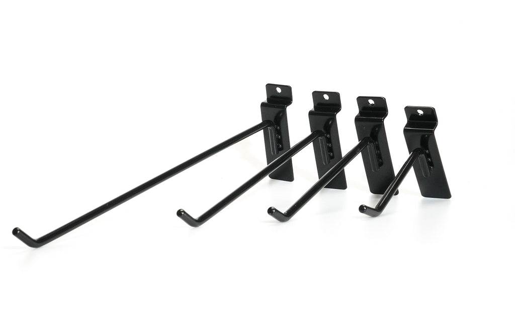 Slatwall Accessories - High Quality Black Slatwall Plate Single Hook for Slatwall Gridwall Panels