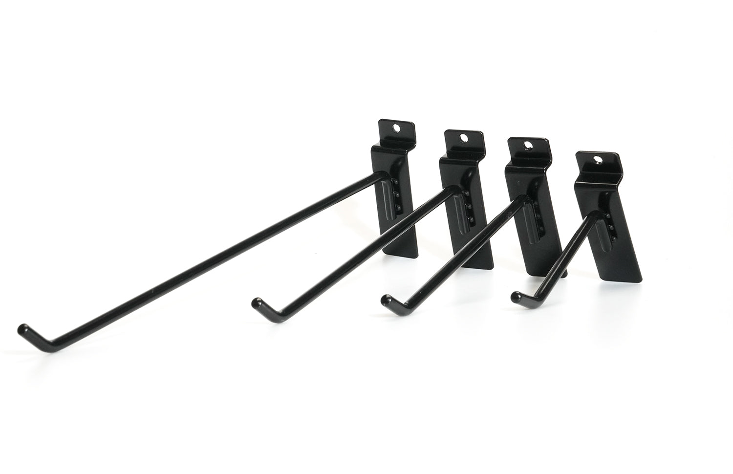 Slatwall Accessories - High Quality Black Slatwall Plate Single Hook for Slatwall Gridwall Panels