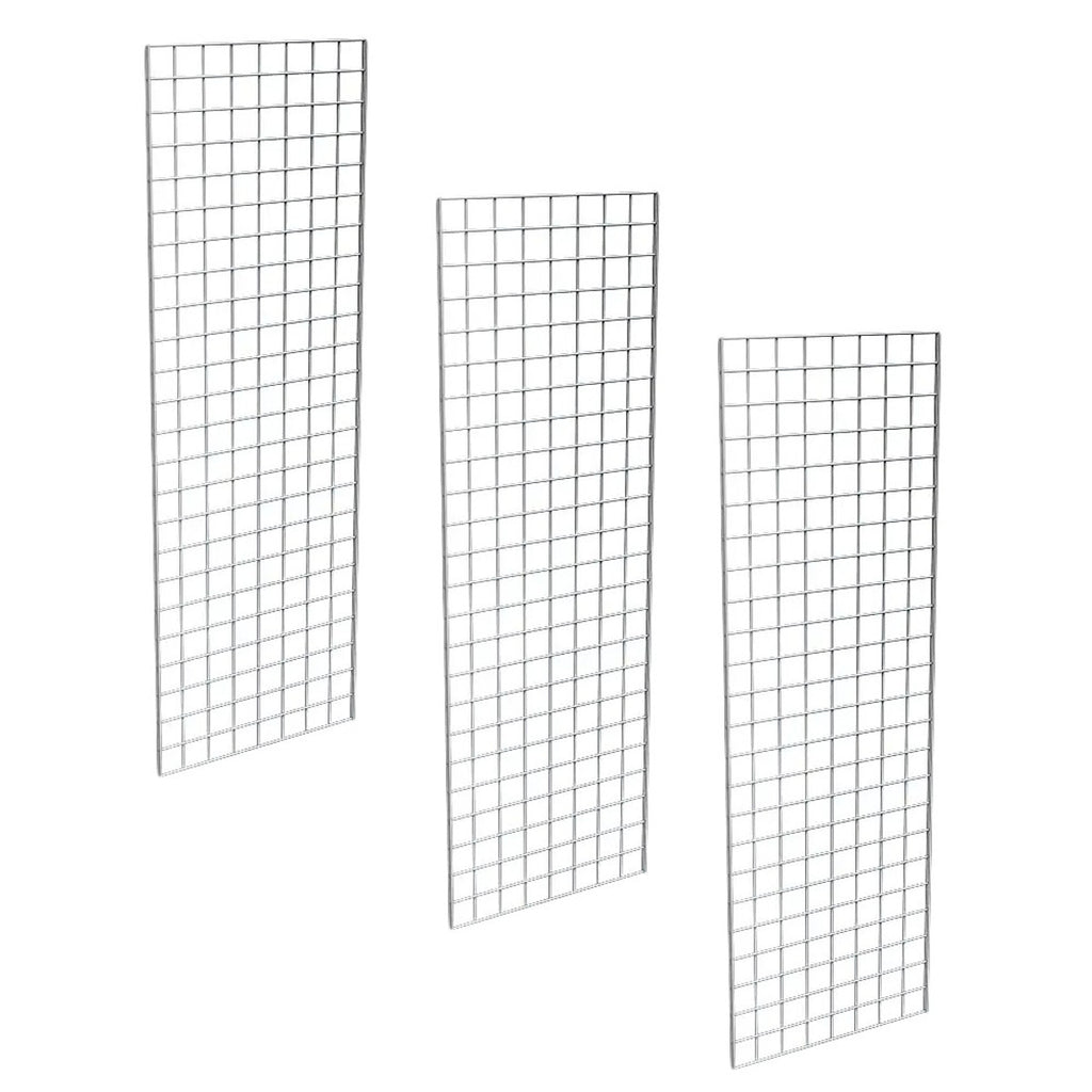 2' X 6' Gridwall Panels | Chrome