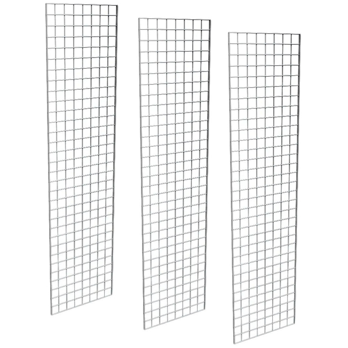 2' X 8' Gridwall Panels | Chrome