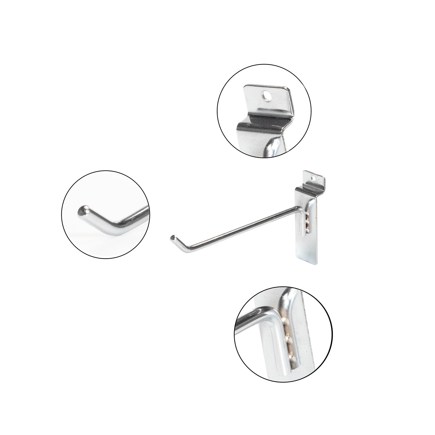 Slatwall Accessories - High Quality Black Slatwall Plate Single Hook for Slatwall Gridwall Panels