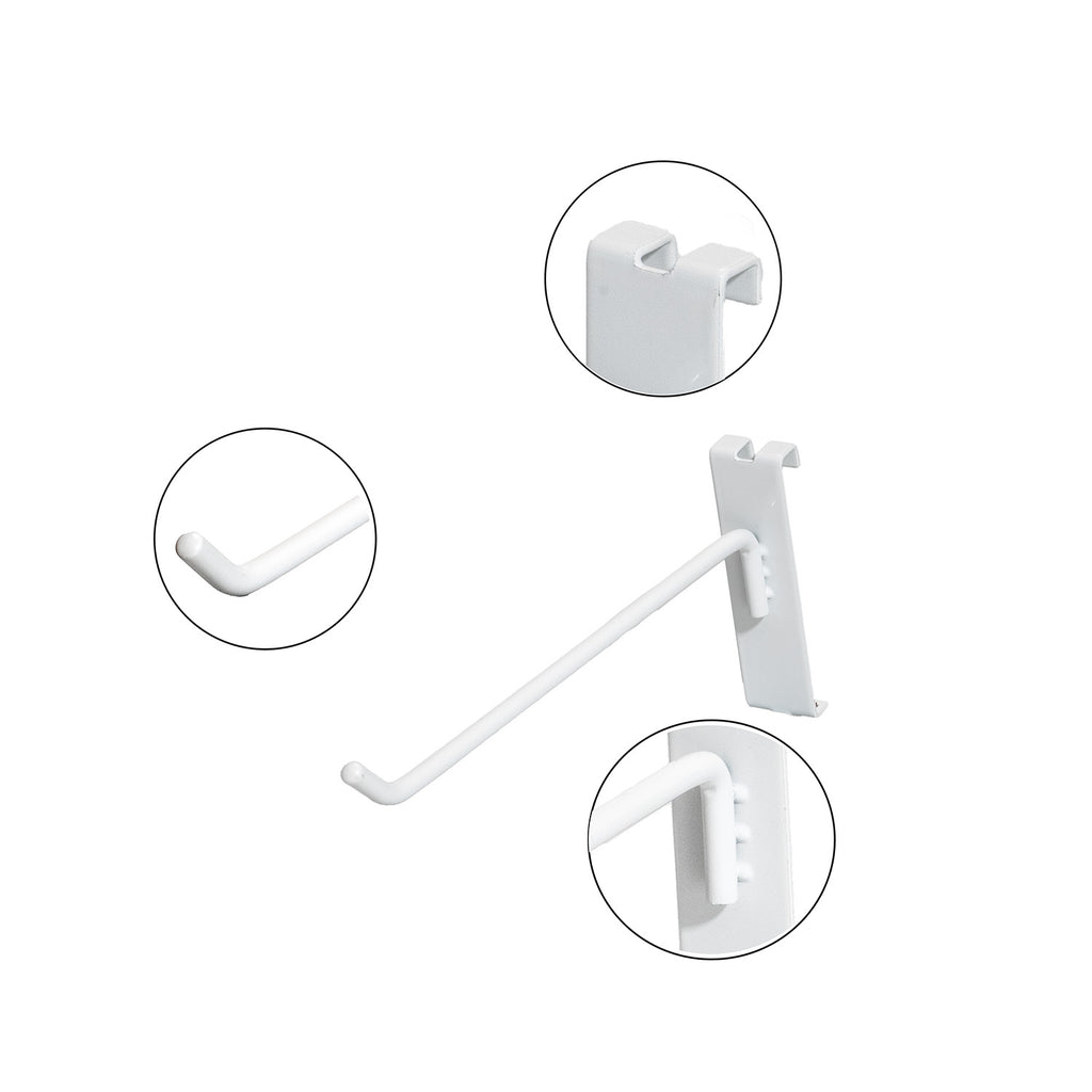 Slatwall Accessories - High Quality Black Slatwall Plate Single Hook for Slatwall Gridwall Panels