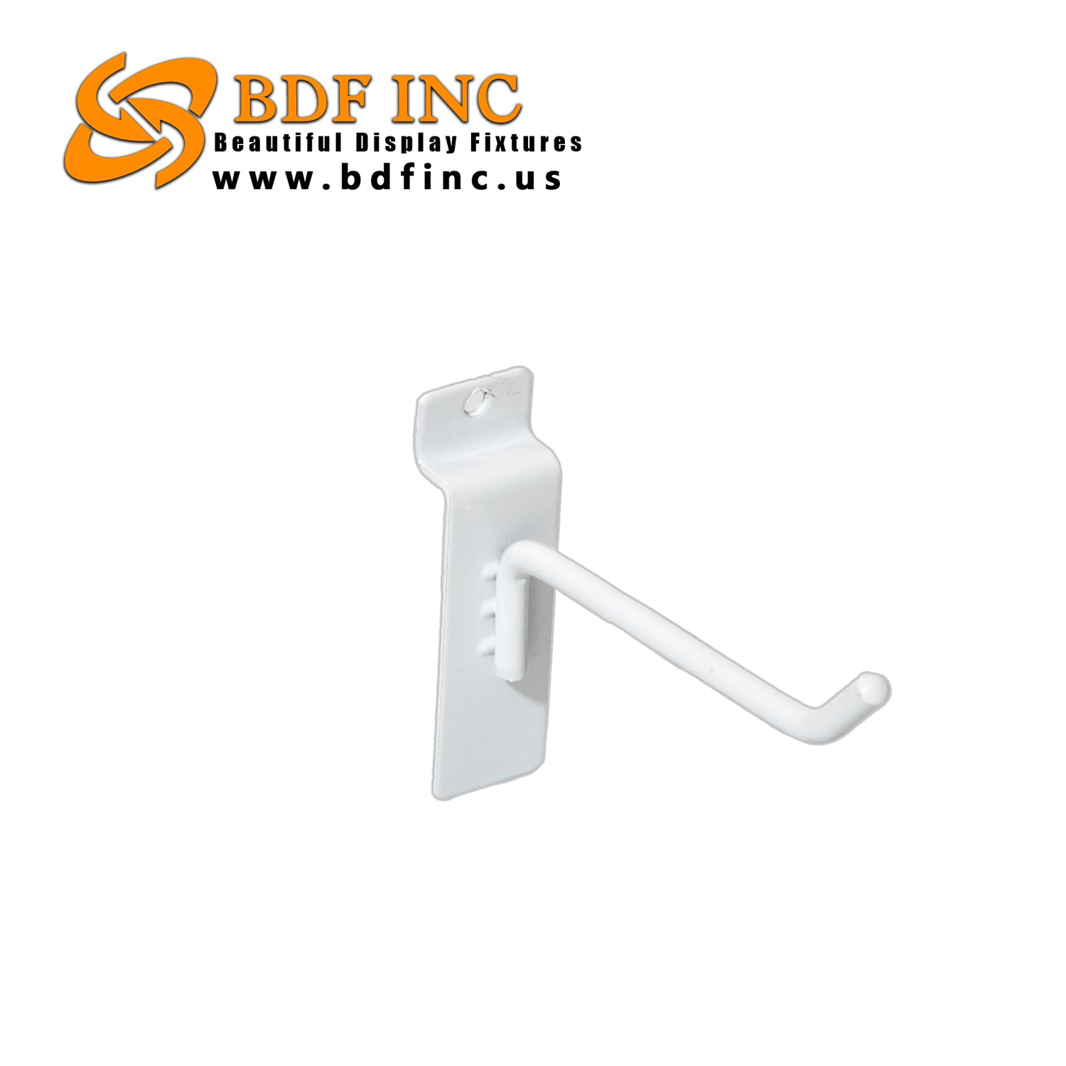 4" Slatwall Peg Hooks | White