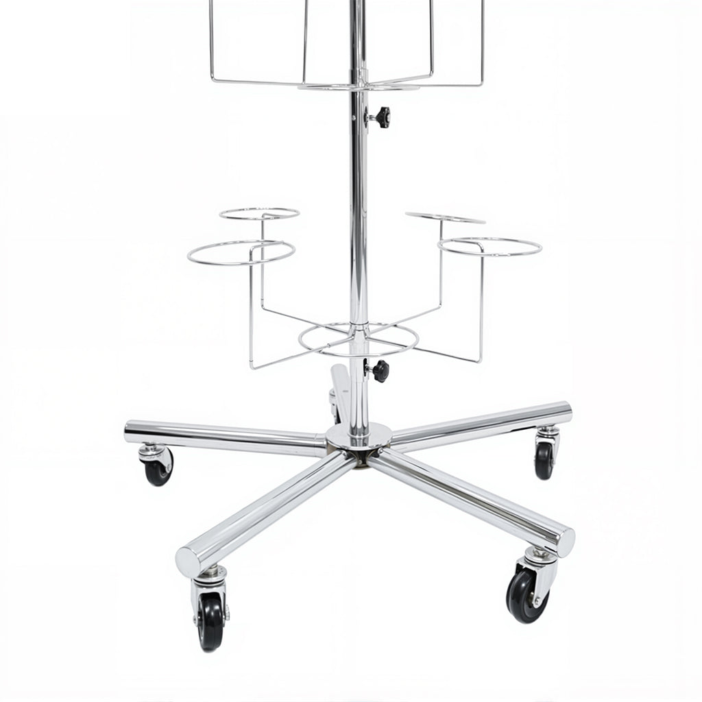 5 Tier Metal Hat Display Rack with Wheels