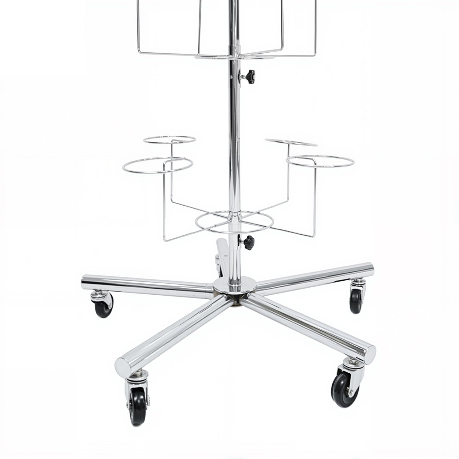 5 Tier Metal Hat Display Rack with Wheels