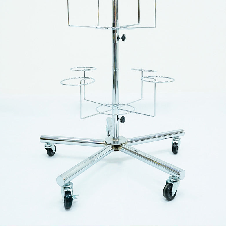 5 Tier Metal Hat Display Rack with Wheels