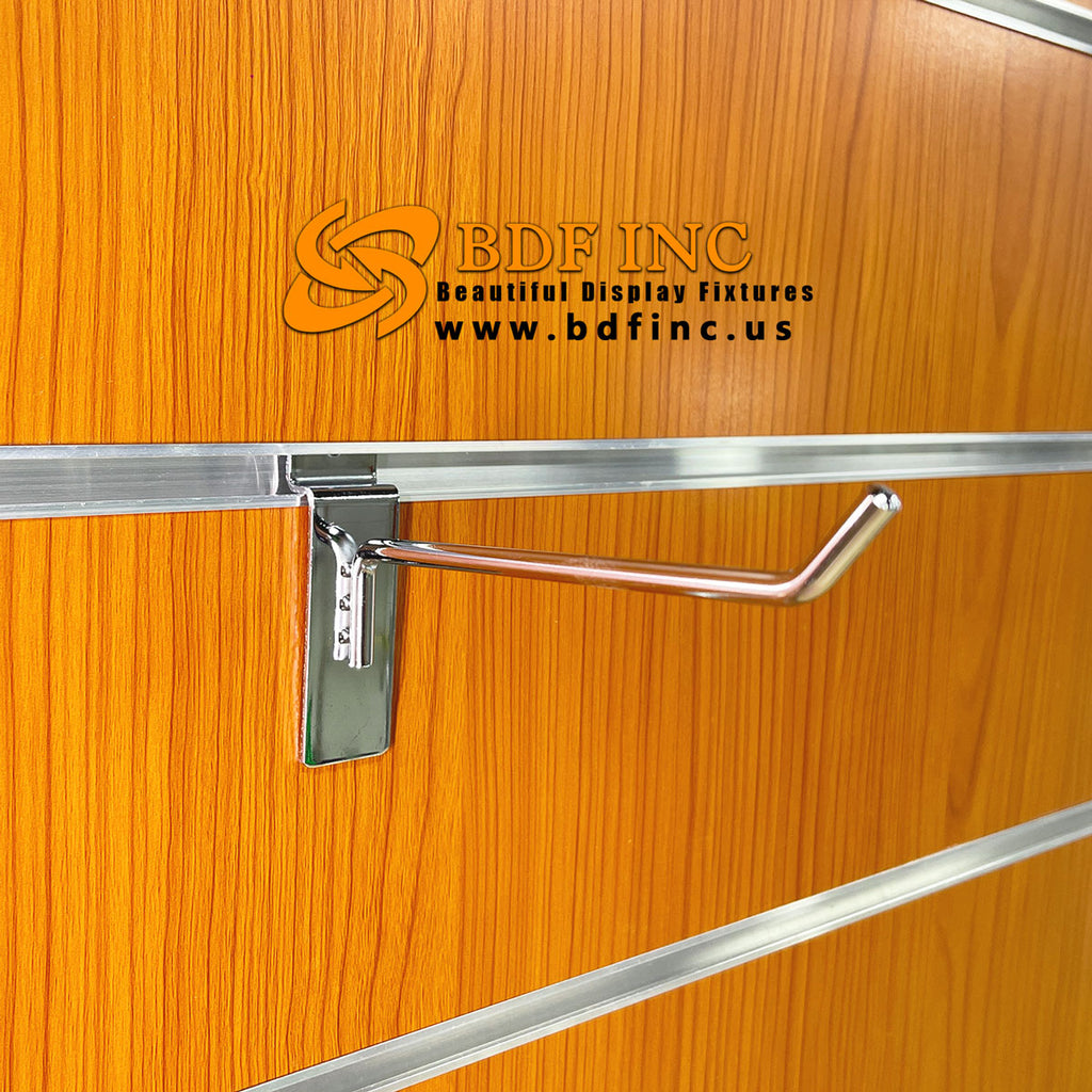 6" Slatwall Peg Hooks | Chrome