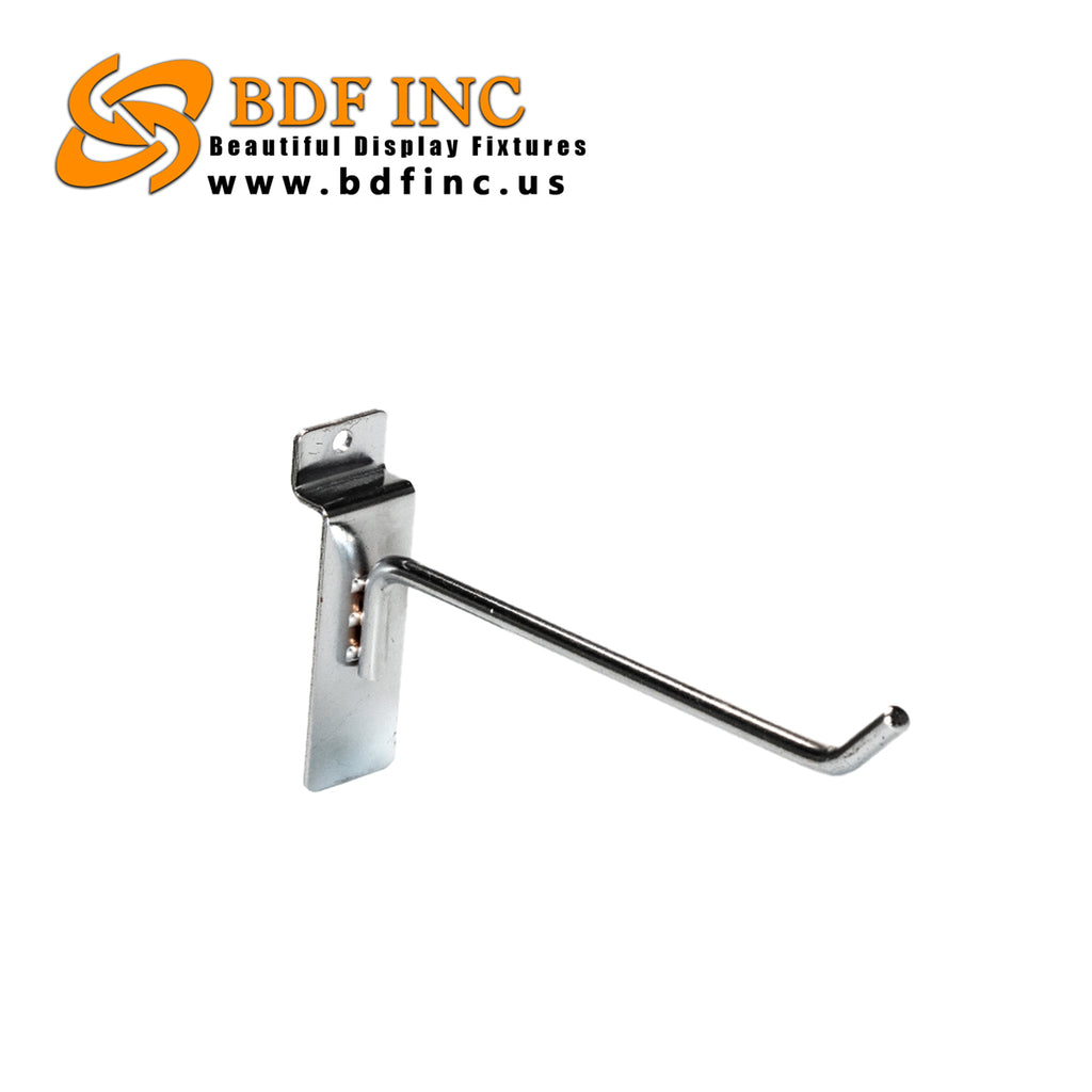 6" Slatwall Peg Hooks | Chrome