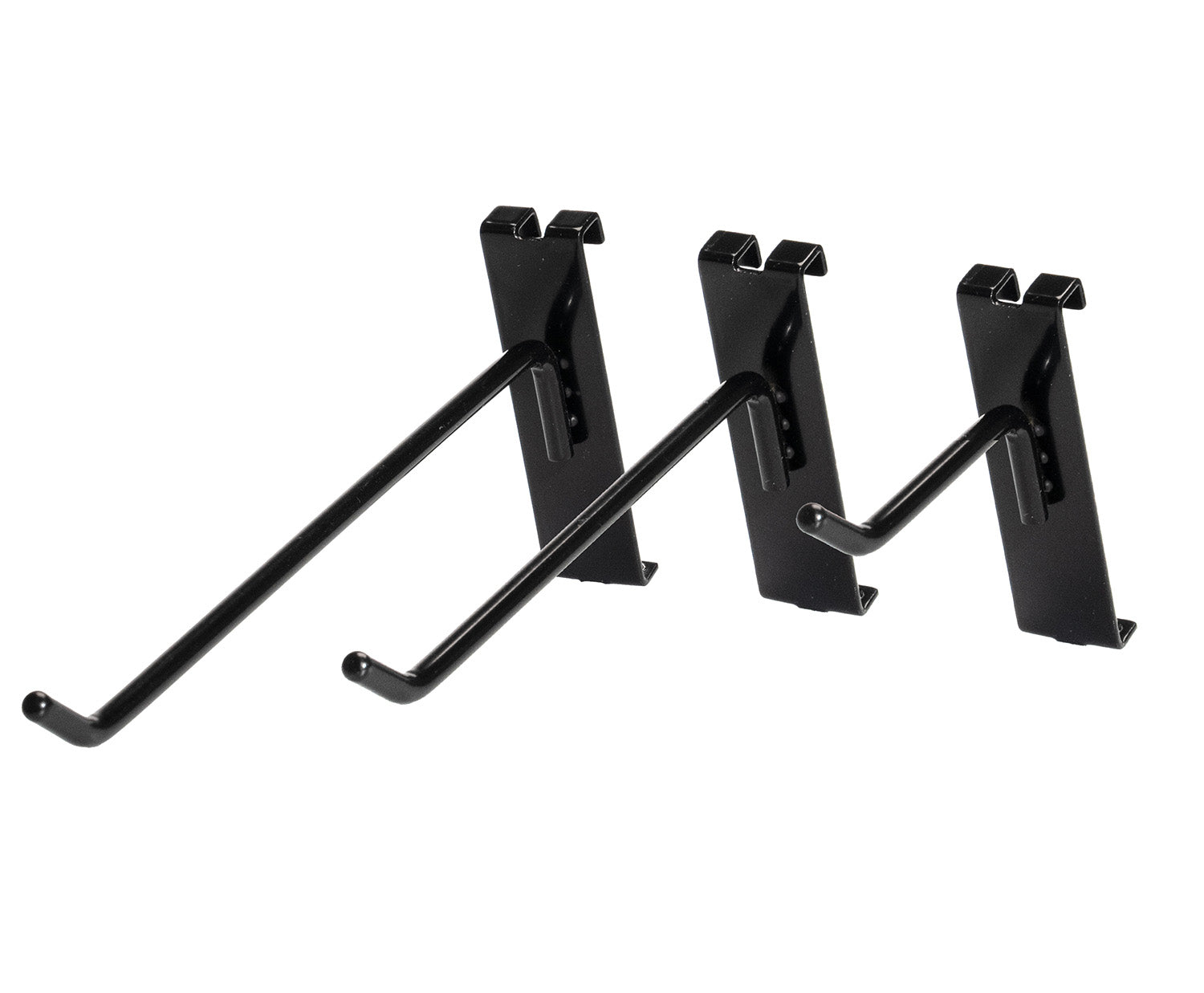 Slatwall Accessories - High Quality Black Slatwall Plate Single Hook for Slatwall Gridwall Panels