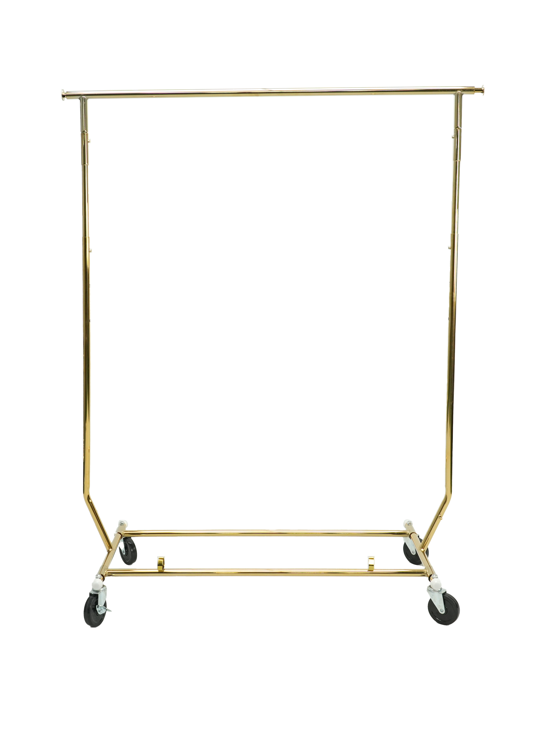 Wholesale Chrome Single Clothes Rail Rack Collapsible Rolling Rack for Shop
