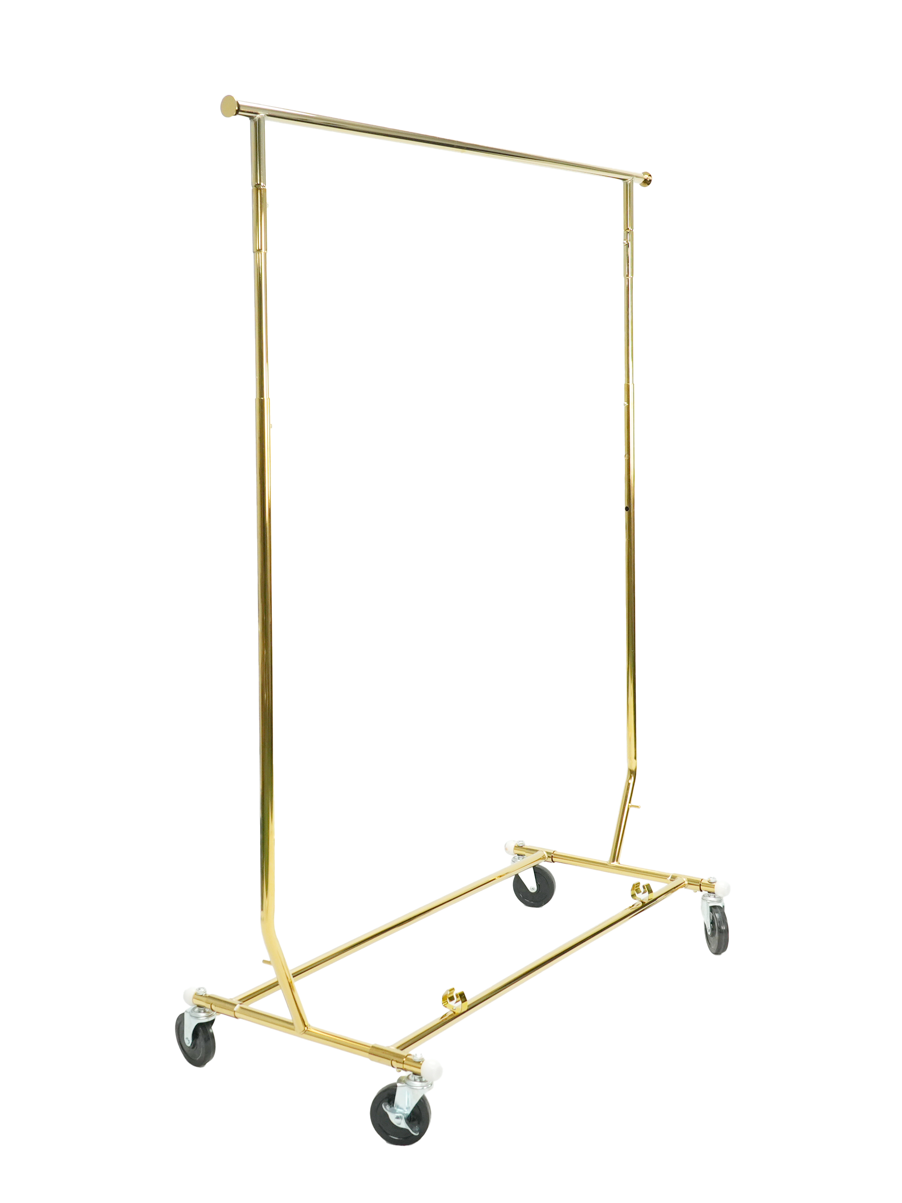 Wholesale Chrome Single Clothes Rail Rack Collapsible Rolling Rack for Shop