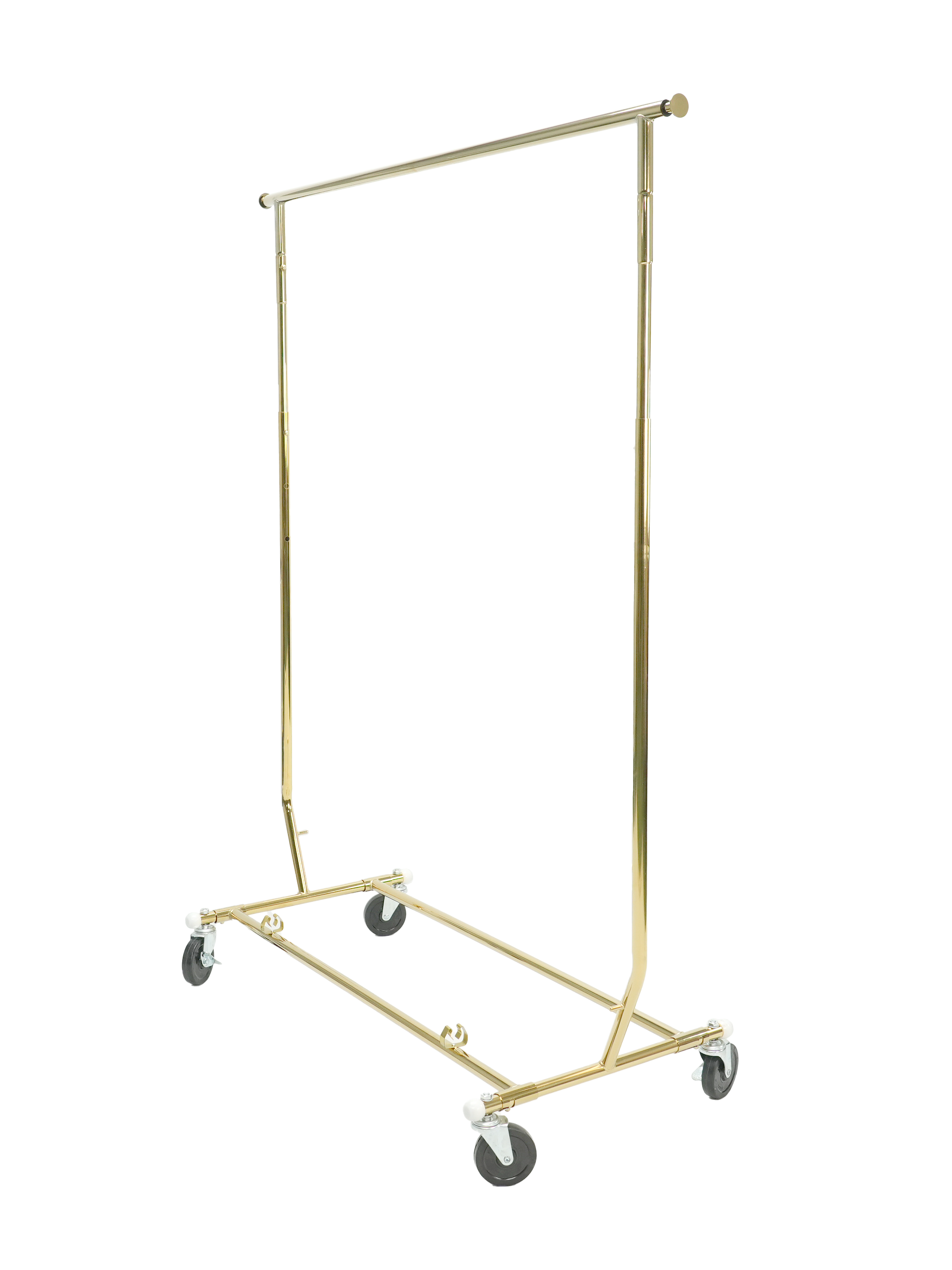 Wholesale Chrome Single Clothes Rail Rack Collapsible Rolling Rack for Shop