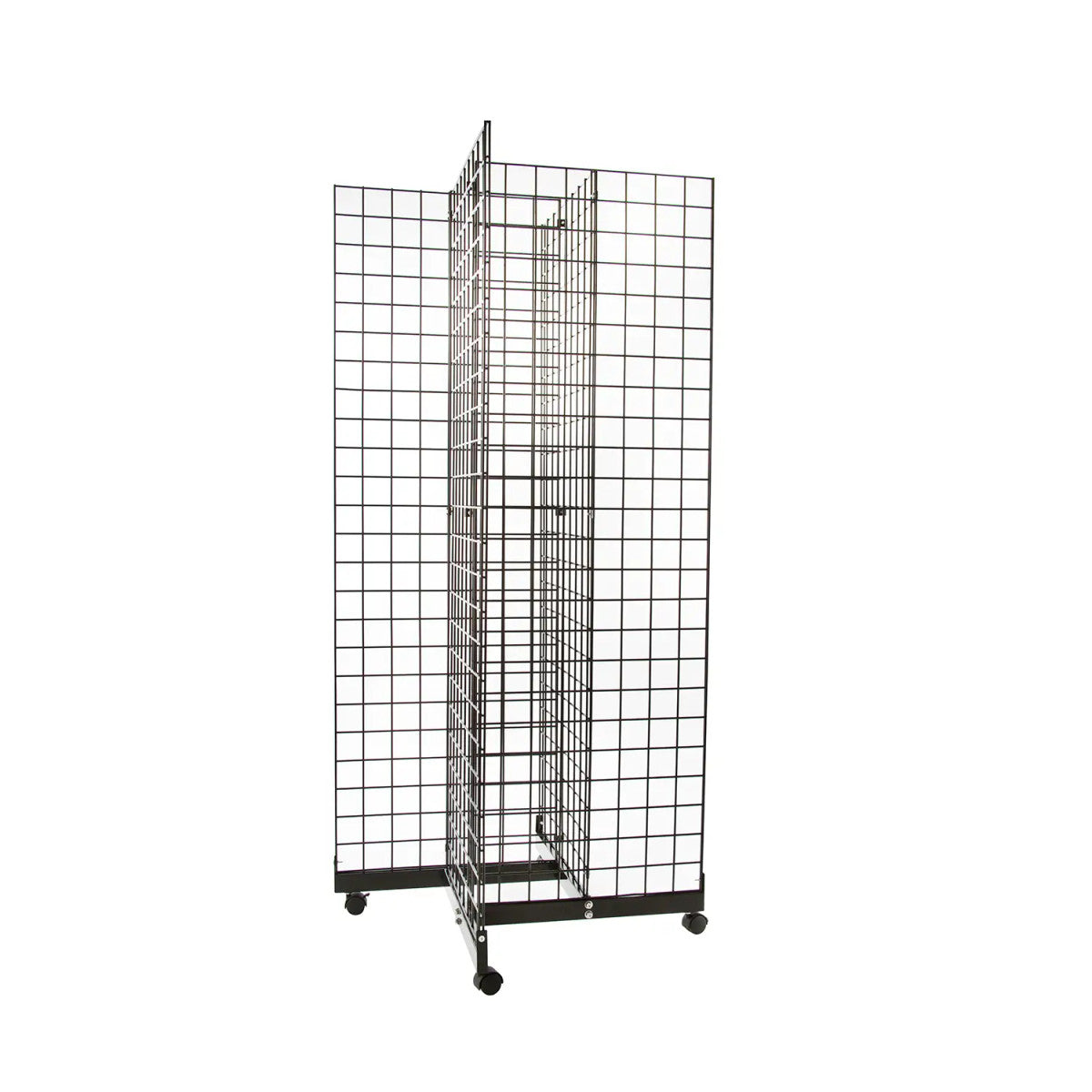 Gridwall 4 Way Base with Casters | Black