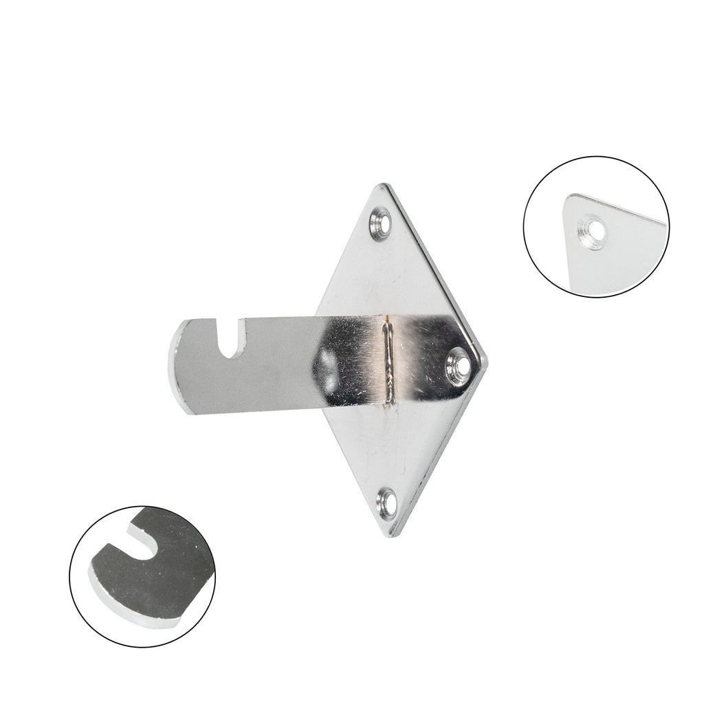 Diamond-shaped Upper Wall Hook Bracket Black Metal Powder Coated Grille Wall Mounting Fixed Grille Wall Mounting Bracket