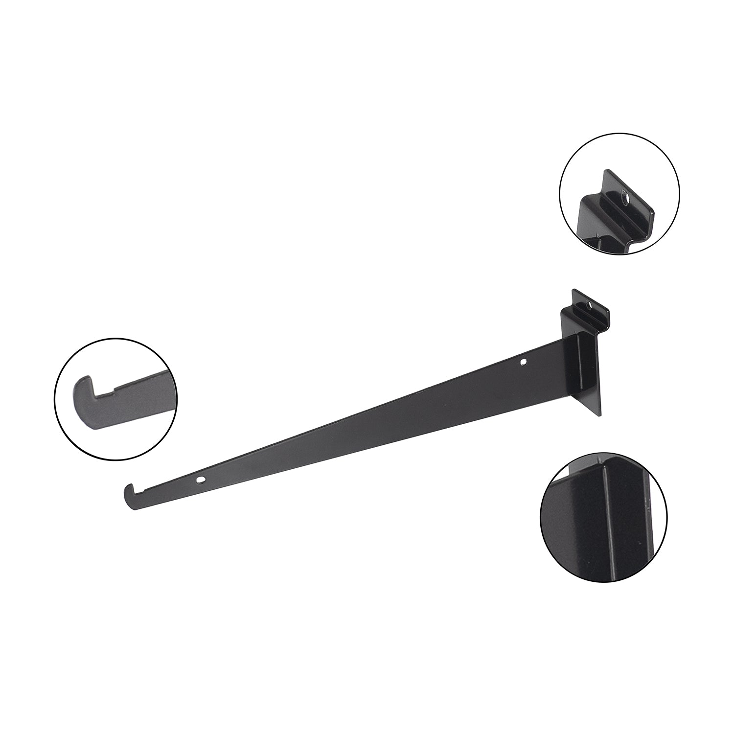 Custom Metal Multi-purpose Trough Plate Support Black Trough Plate Support High Quality Panel Wall Panel Metal Hooks