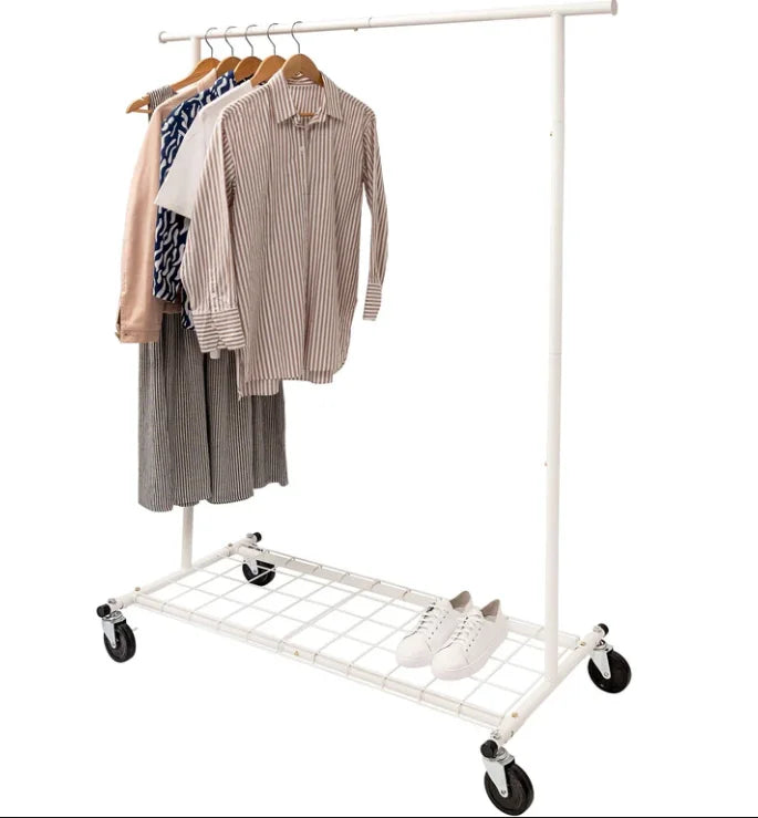 Garment Rack with Wheels Clothes Hanging Stand Store Display Rack