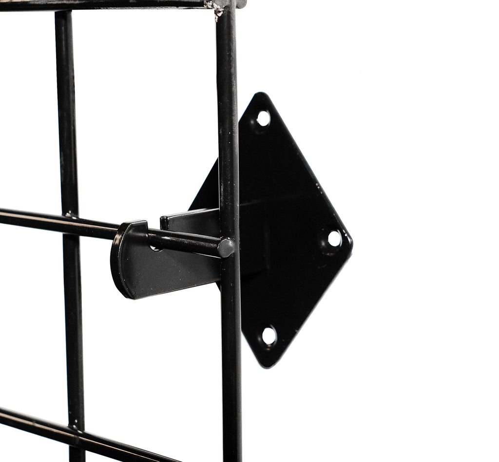 Diamond-shaped Upper Wall Hook Bracket Black Metal Powder Coated Grille Wall Mounting Fixed Grille Wall Mounting Bracket