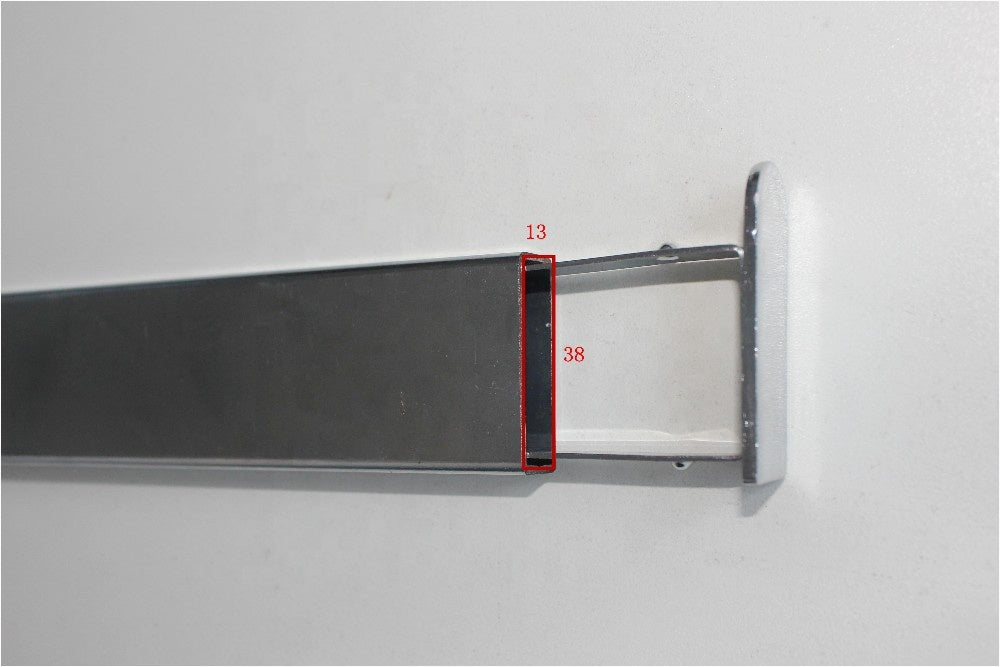 Metal End Cap for 13*38 Square Pipe Display Hooks Pipe support bracket