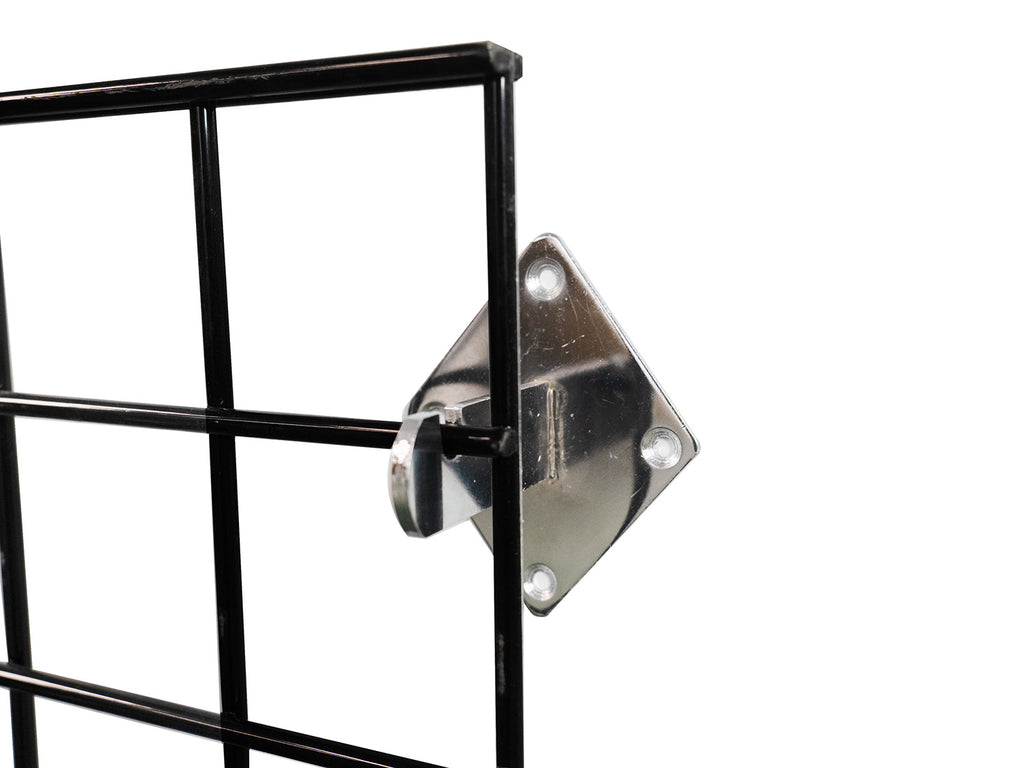 Diamond-shaped Upper Wall Hook Bracket Black Metal Powder Coated Grille Wall Mounting Fixed Grille Wall Mounting Bracket