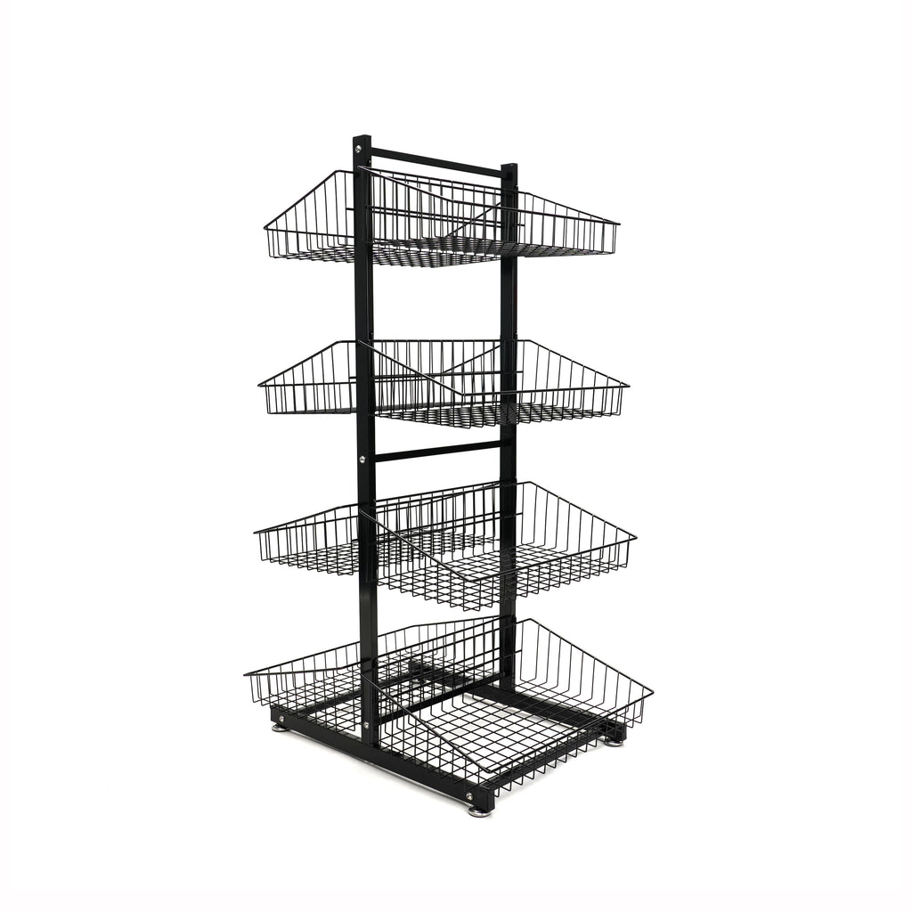 Retail Shop Display Multi-Layer Adjustable Bulk Basket Supermarket Rack POS Promotion Rack