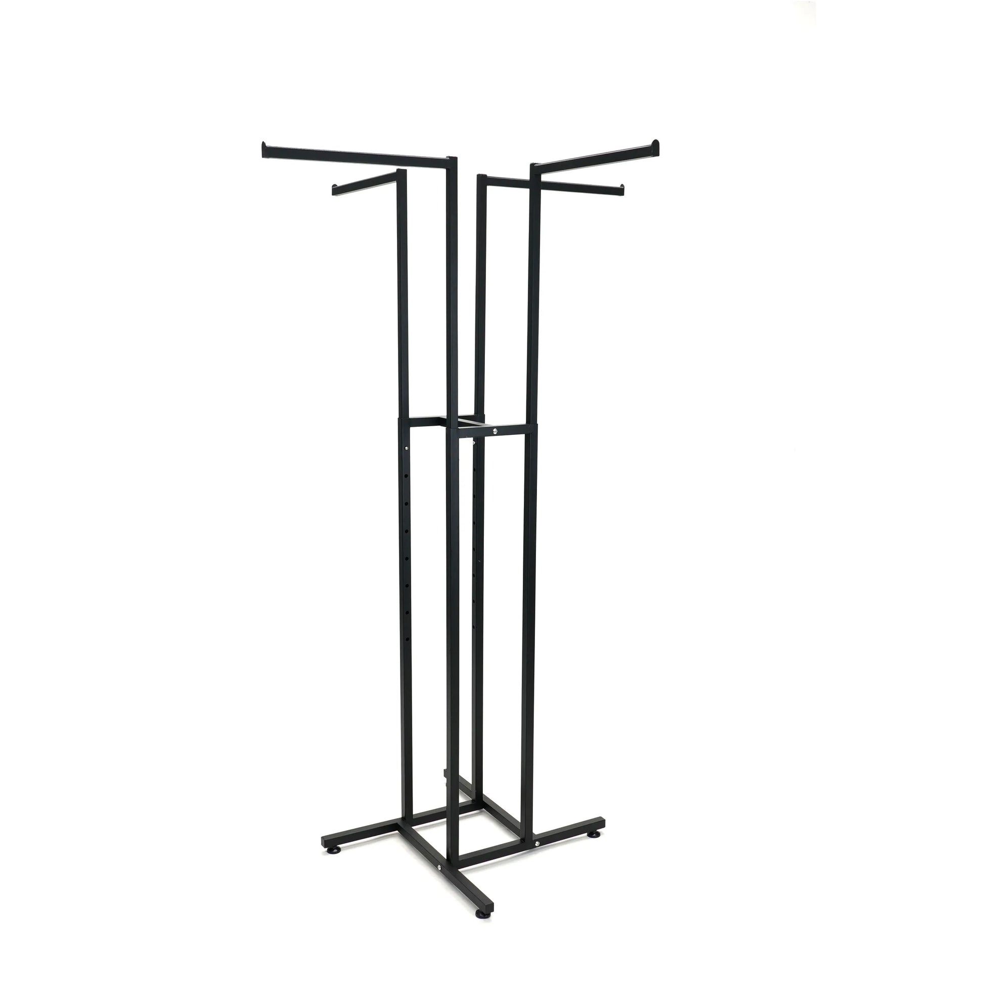 Heavy Duty 4 Way Clothes Display Rack Chrome 4 arm Garment Rack for Clothing Store Display