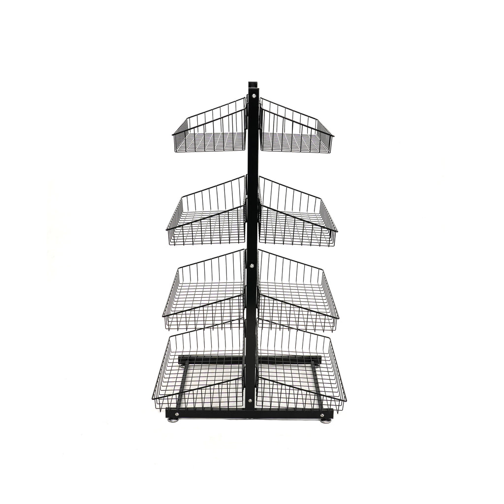 Retail Shop Display Multi-Layer Adjustable Bulk Basket Supermarket Rack POS Promotion Rack
