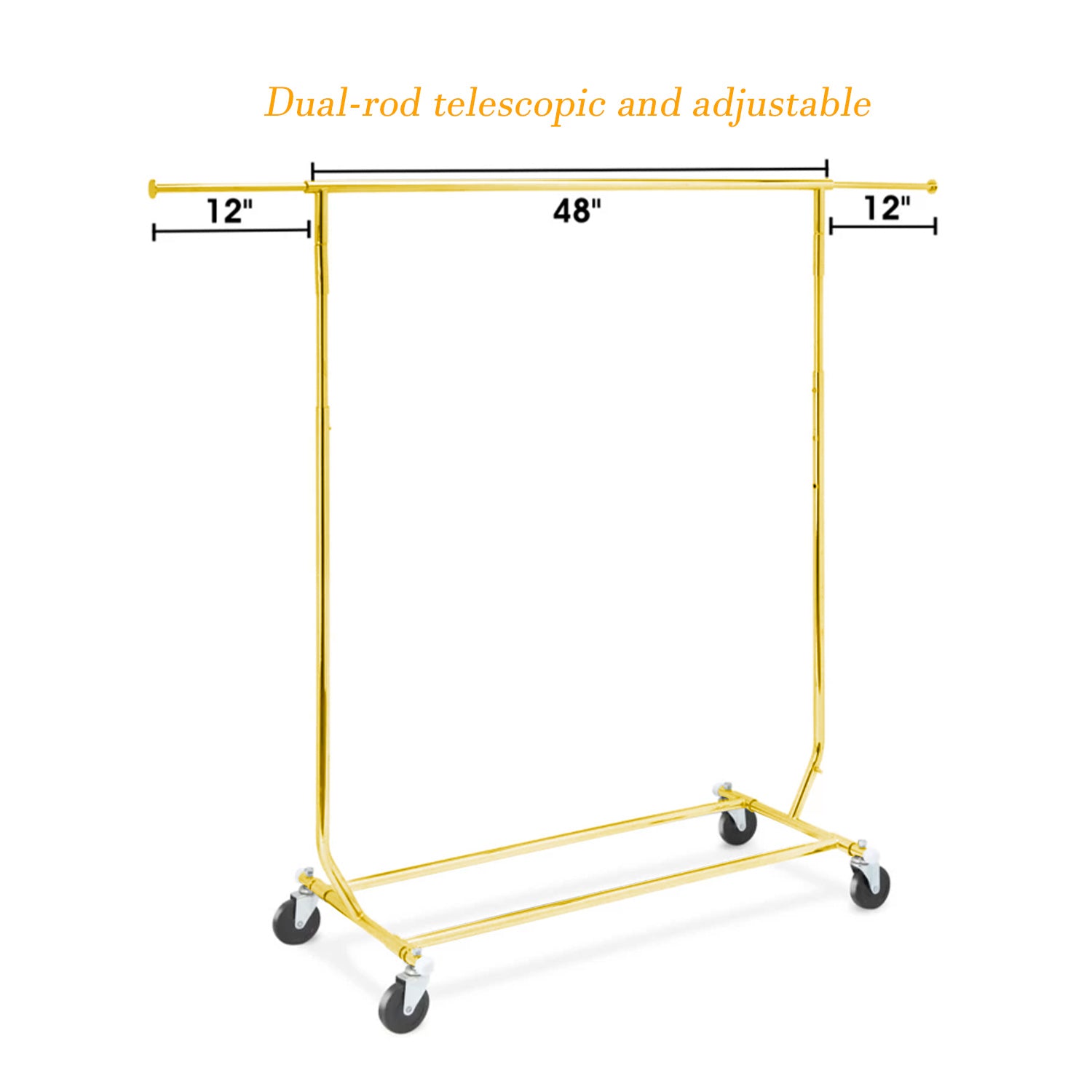 Extension mechanism on gold single rail rack, professional sales tool