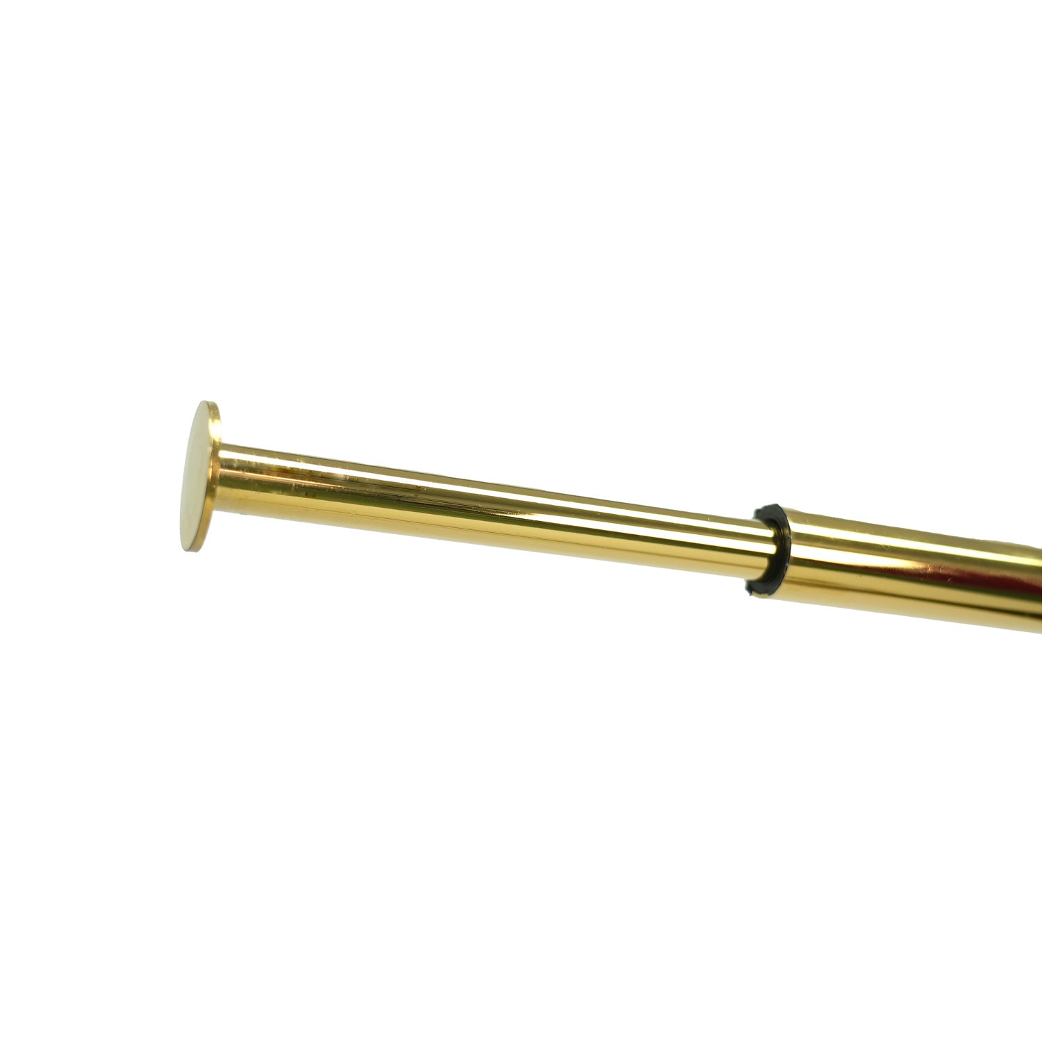 Close-up of horizontal extension rod on BDF rolling clothing rack, adjustable width mechanism