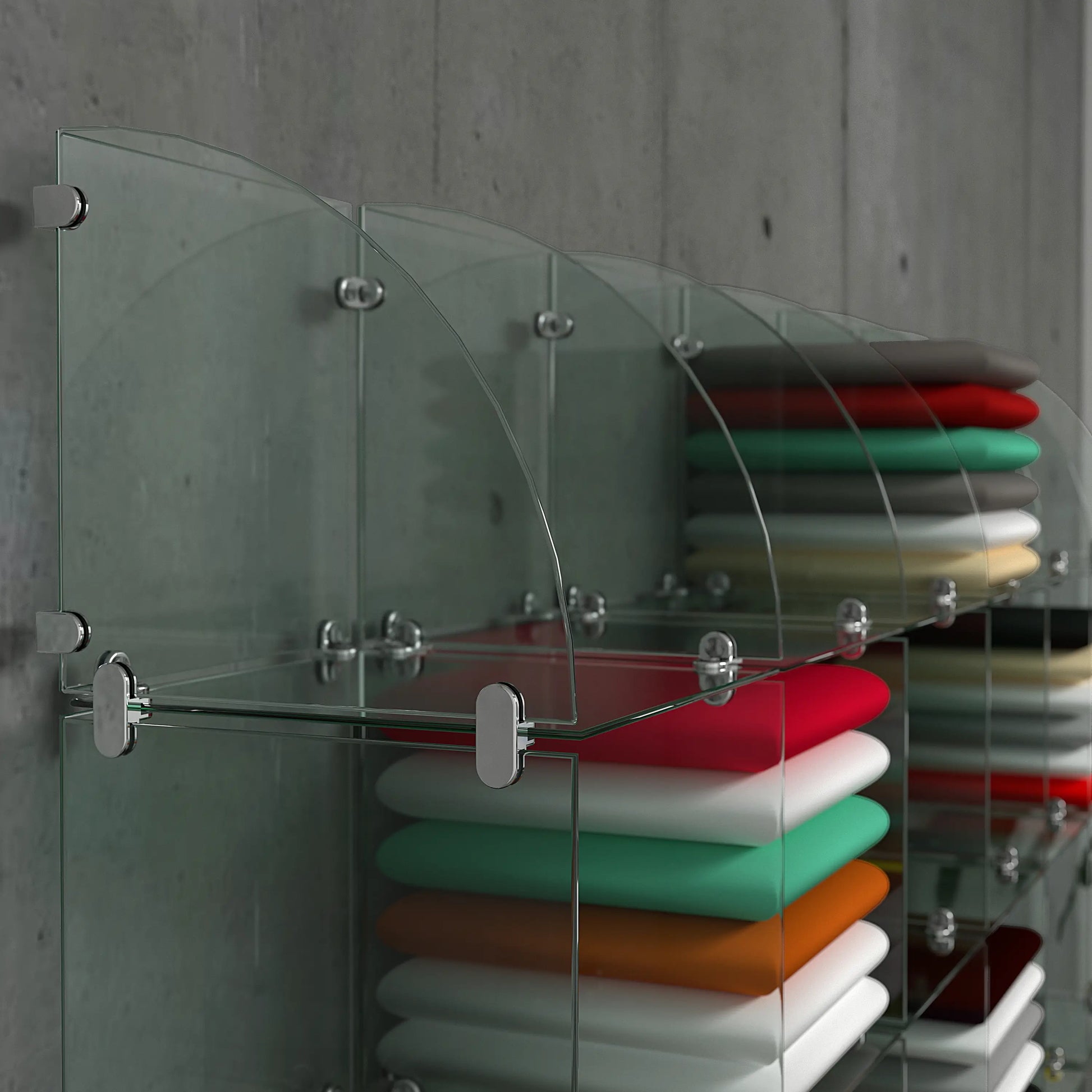 Chrome 2-Way Connector for Glass Cubbies