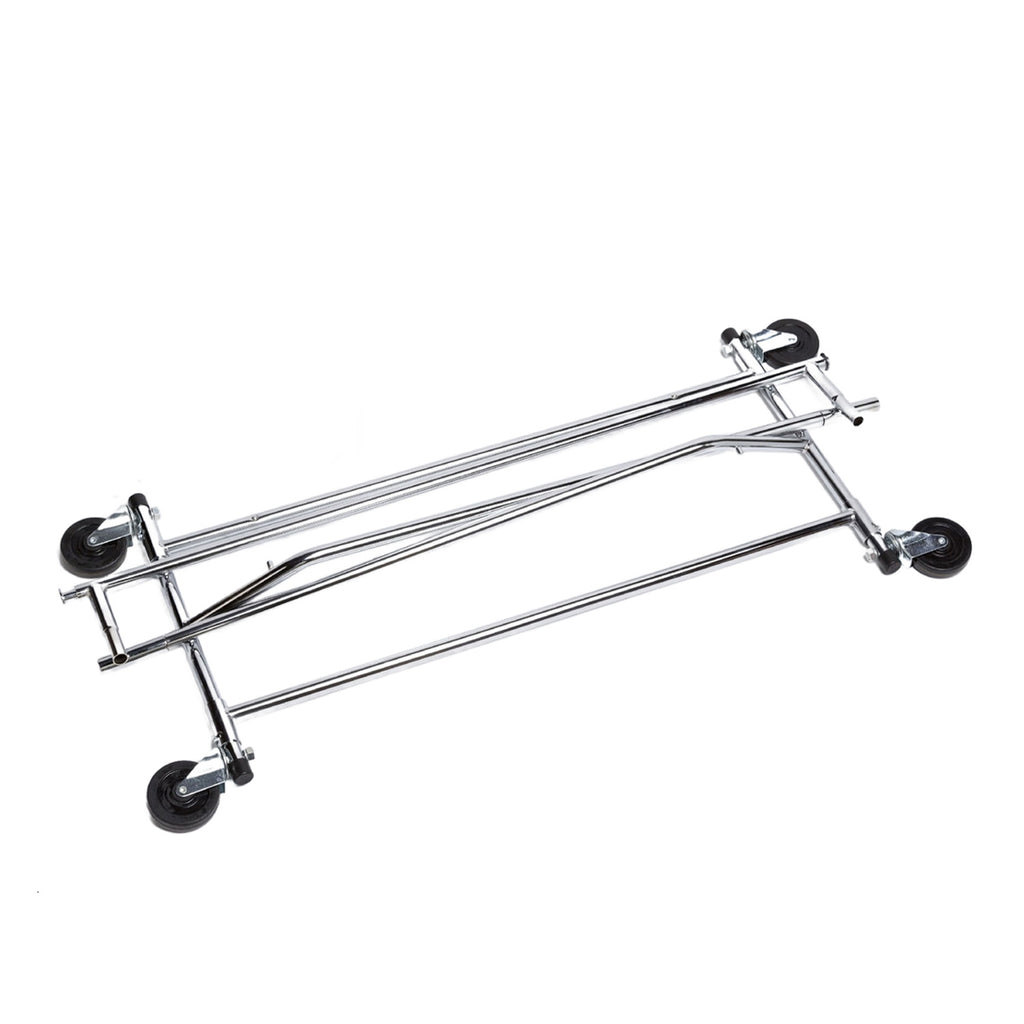 Single Rail Folding Rolling Clothing Rack