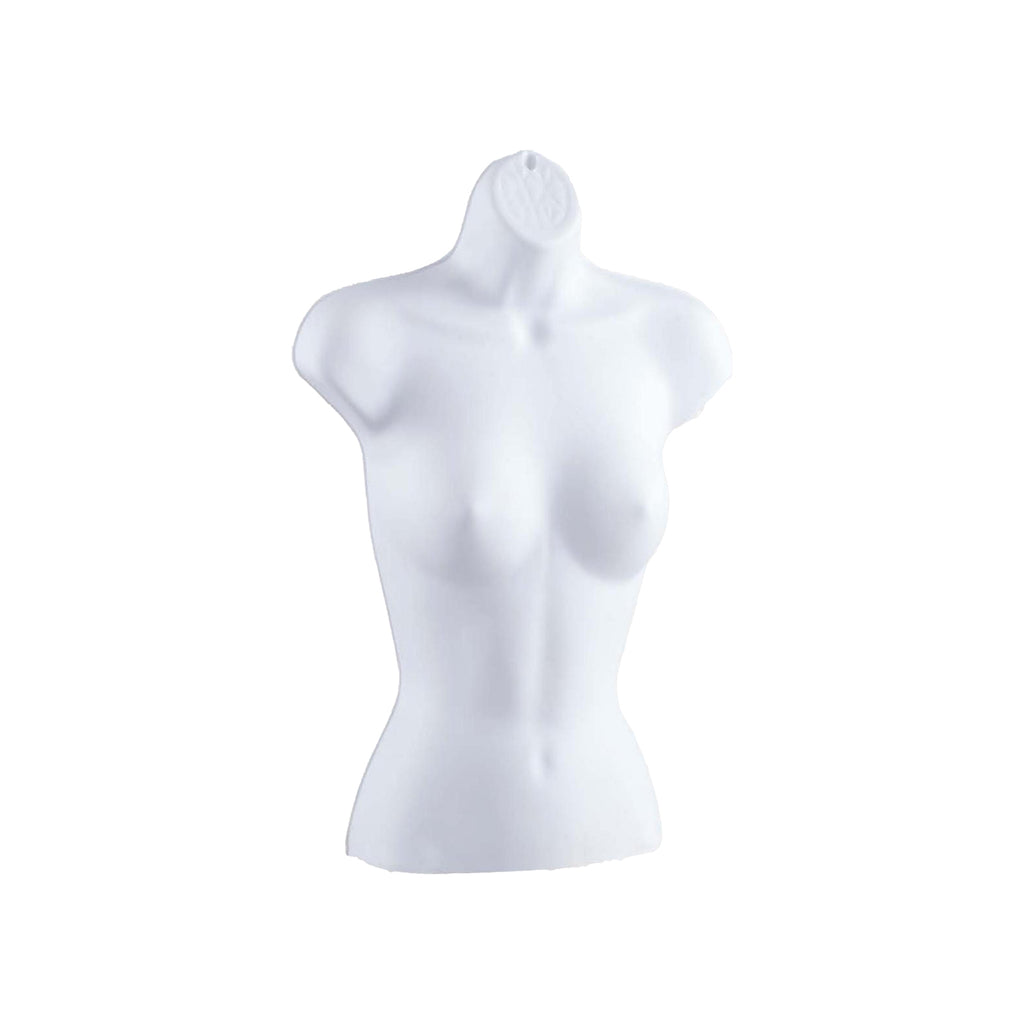 Black Half Round Female Mannequin Torso Shirt Form Plastic Hanging Mannequin for Warehousing & Supermarket Supplies