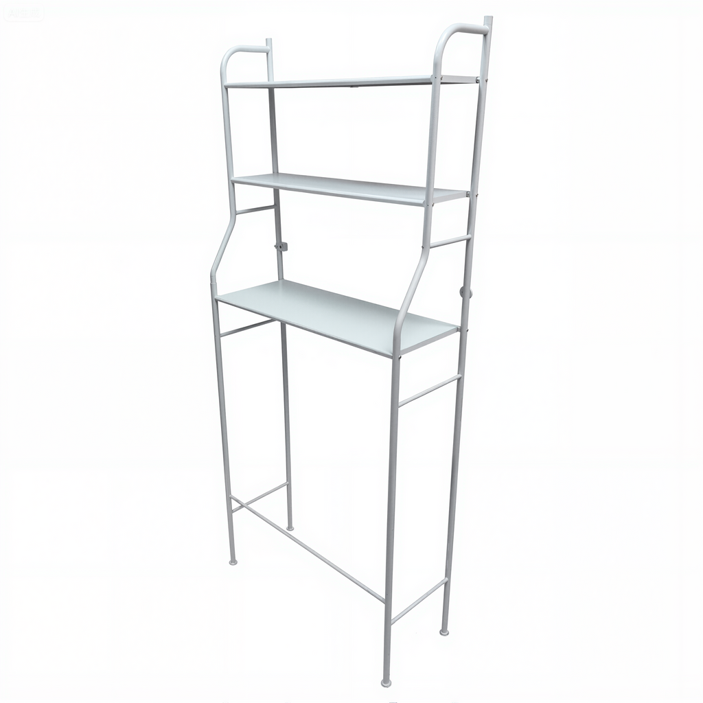 3-Tier Over The Toilet Storage, Space Saver Metal Bathroom Shelves, Freestanding Above Over Toilet Storage , Black
