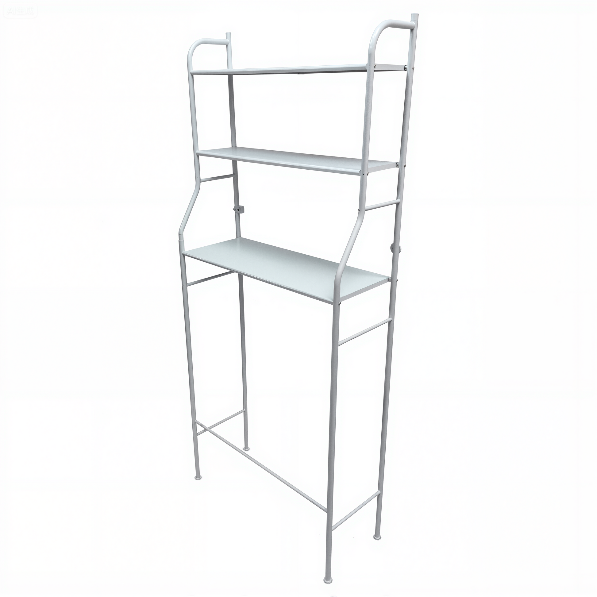 3-Tier Over The Toilet Storage, Space Saver Metal Bathroom Shelves, Freestanding Above Over Toilet Storage , Black