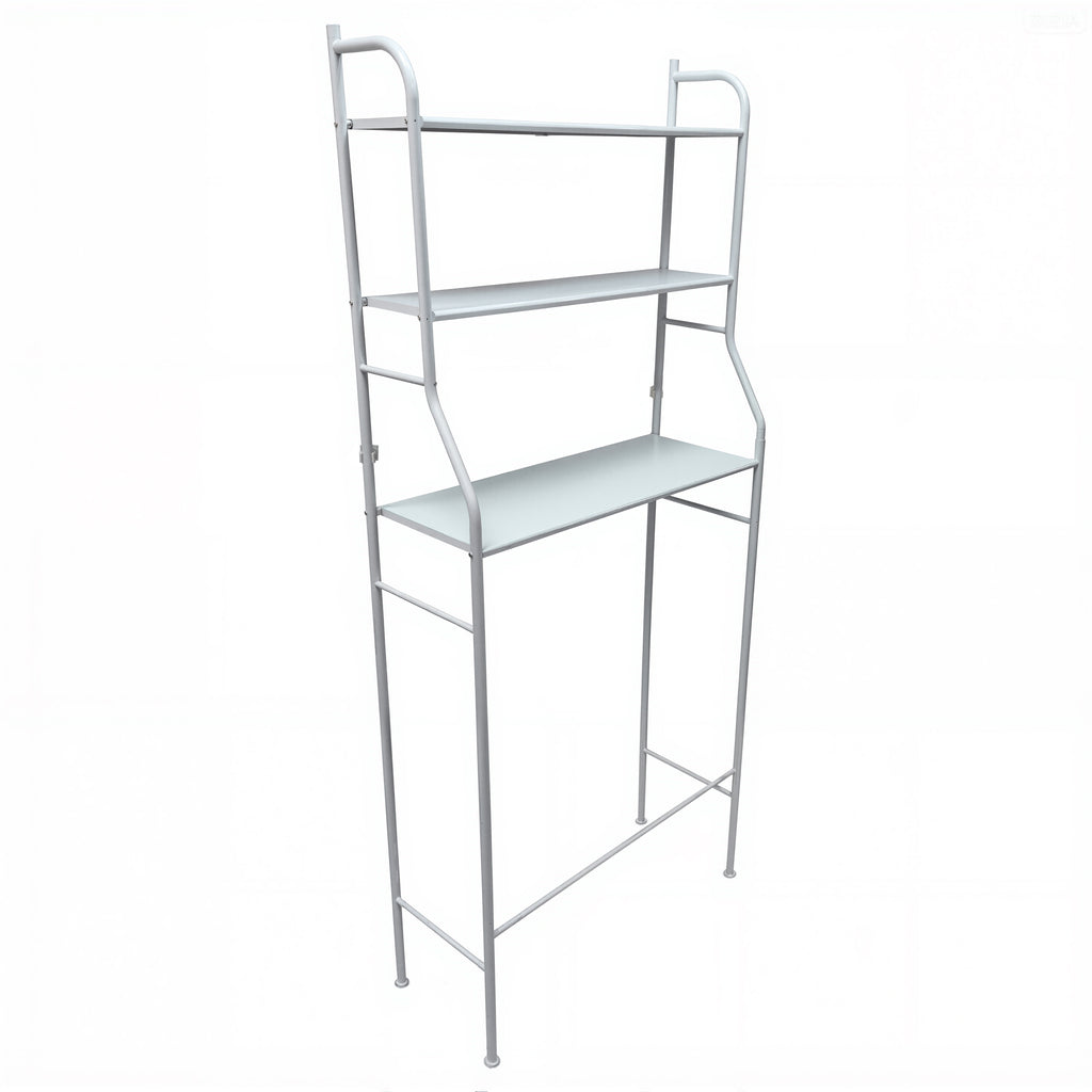 3-Tier Over The Toilet Storage, Space Saver Metal Bathroom Shelves, Freestanding Above Over Toilet Storage , Black