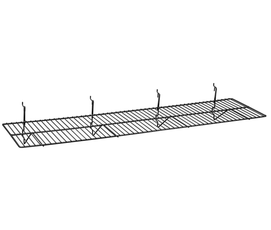 Slatwall Wire Shelf | 12"D x 48"W | Black