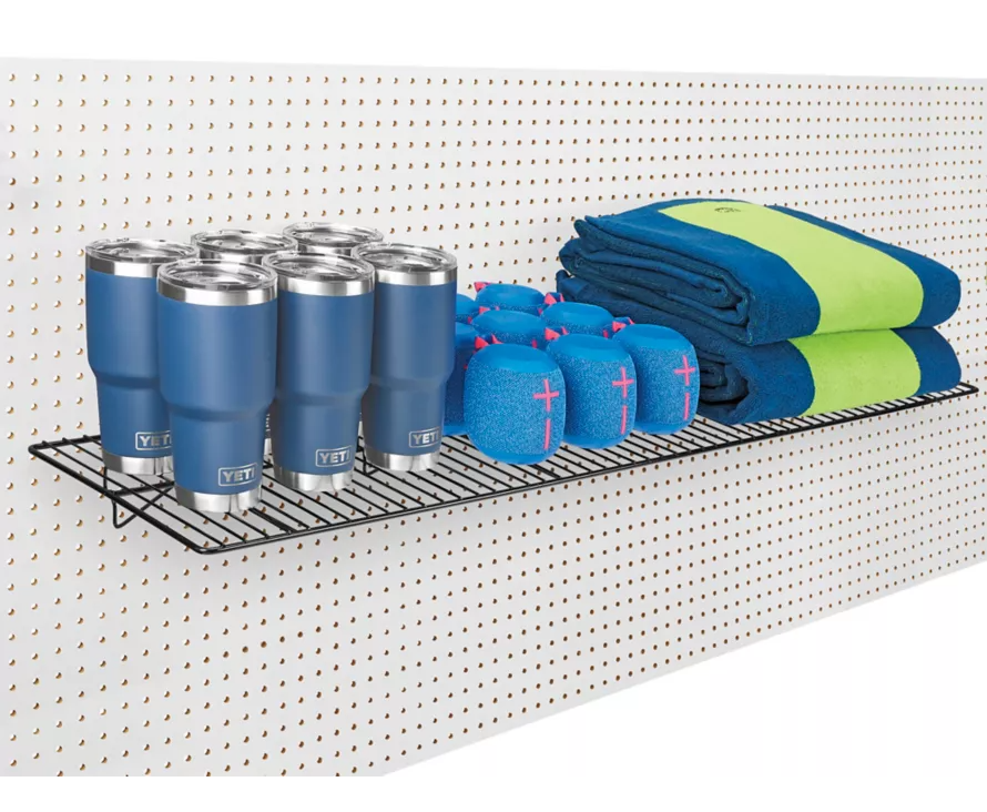 Slatwall Wire Shelf | 12"D x 48"W | Black