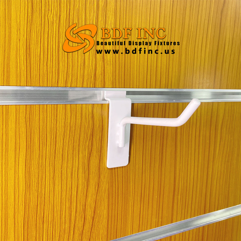 4" Slatwall Peg Hooks | White